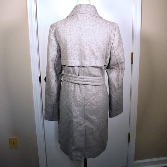 NWT Express Women's Gray Recycled Wool Pea Coat Size Medium - New Winter Coat - Picture 6 of 12